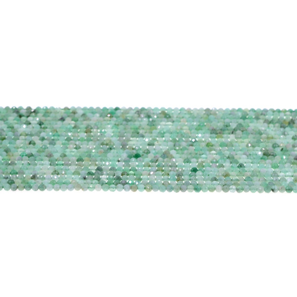 Emerald Round Faceted Diamond Cut 2mm - Loose Beads