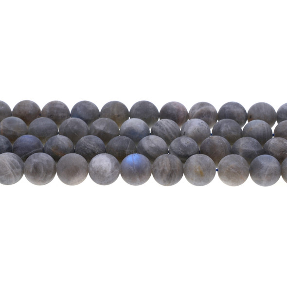 Labradorite AA Round Frosted 10mm - Loose Beads