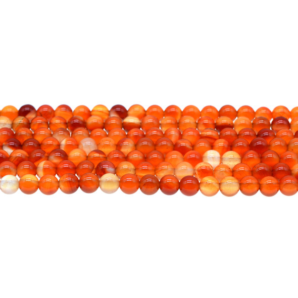 Carnelian Multicolor Round 6mm - Loose Beads