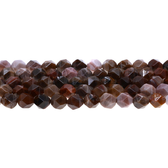 Brown Petrified Wood Round Large Cut 8mm - Loose Beads