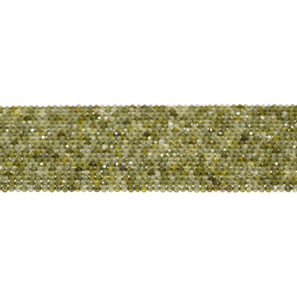 Cubic Zirconia (Khaki) Round Faceted Diamond Cut 2mm - Loose Beads