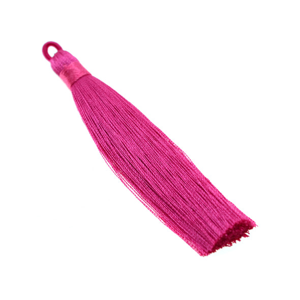 3.5 Inch Hand Made Tassel - Fuchsia - 10/Pack