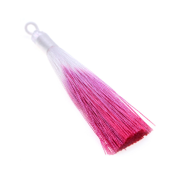 3.5 inch Hand Made Ombre Shaded Tassel - Cranberry - 10/Pack