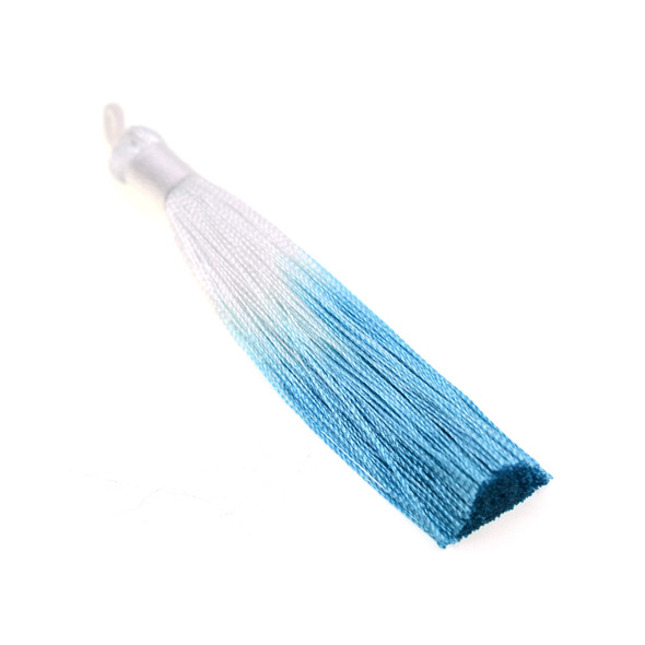 3.5 inch Hand Made Ombre Shaded Tassel - Aquamarine - 10/Pack
