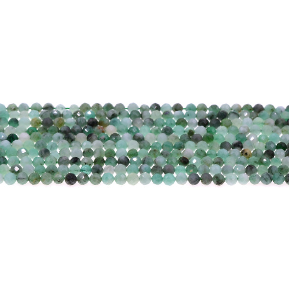 Emerald Round Faceted Diamond Cut 4mm - Loose Beads