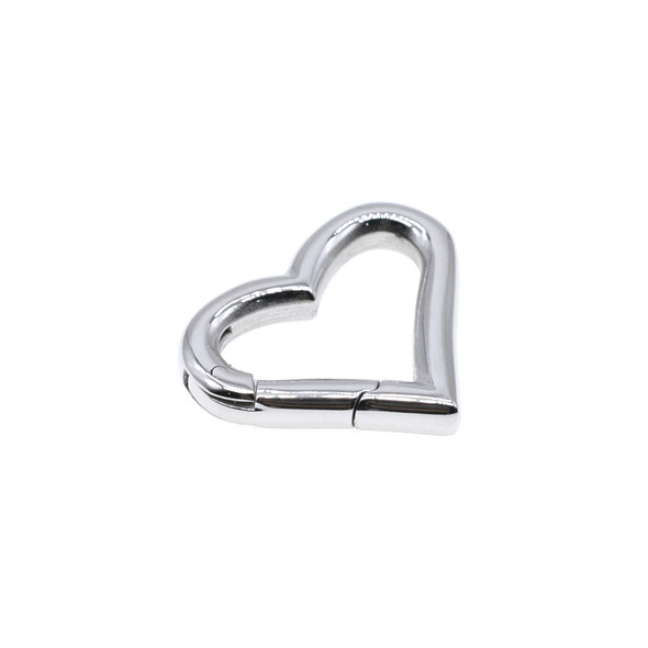 Stainless Steel - 17x20mm Heart Triggerless Clasp - 1/Pack
