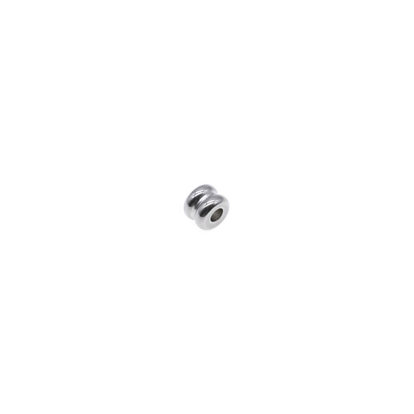 Stainless Steel - Double Spacer Beads 4mm x 3mm (ID. 1.5mm) - 50/Pack