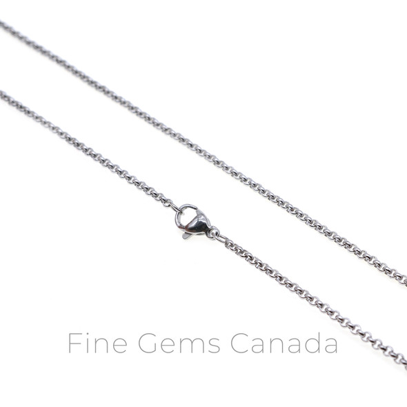 Stainless Steel - 2.0mm Rolo Chain Necklace - 50cm (19.75 Inches)