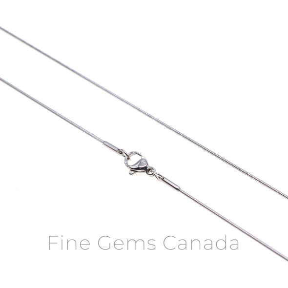 Stainless Steel - 0.9mm Snake Chain Necklace - 50cm (19.75 Inches)