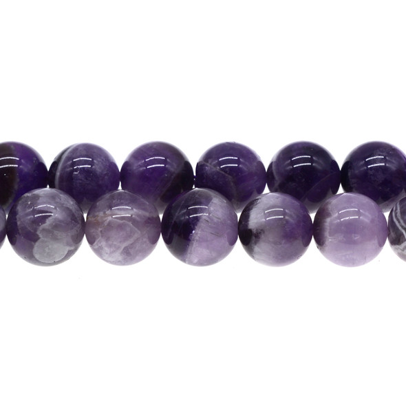 Amethyst Banded Round 18mm - Loose Beads