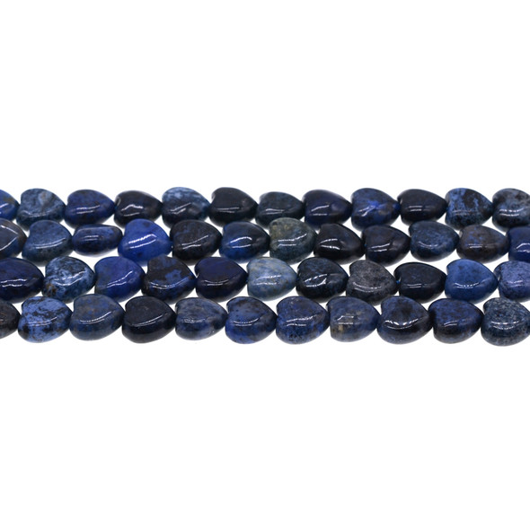 Dumortierite Heart Puff 10mm - Loose Beads