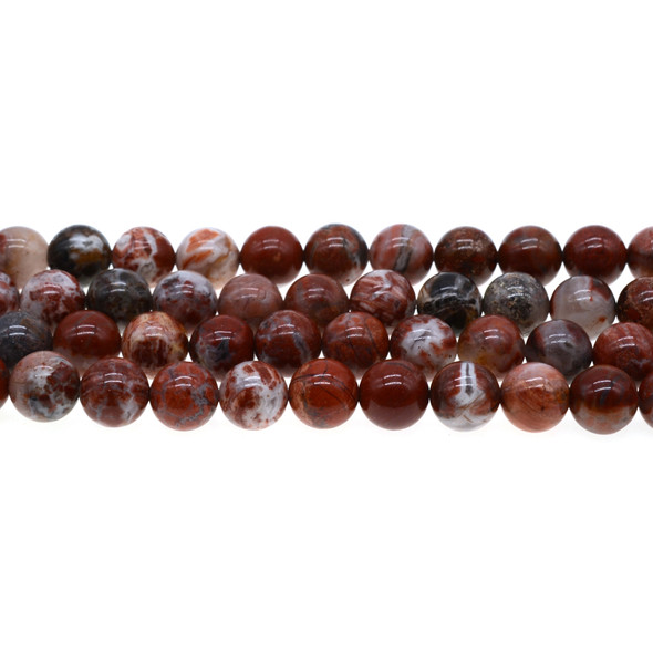 Fire Kirin Agate Round 10mm - Loose Beads