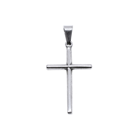 18x29mm Stainless Steel Simple Cross Charm