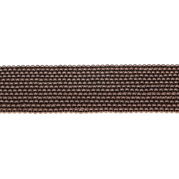 Brown Metallic Hematite Round 3mm - Loose Beads