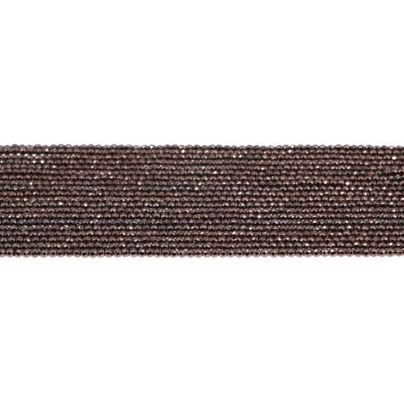 Brown Metallic Hematite Round Faceted 2mm - Loose Beads