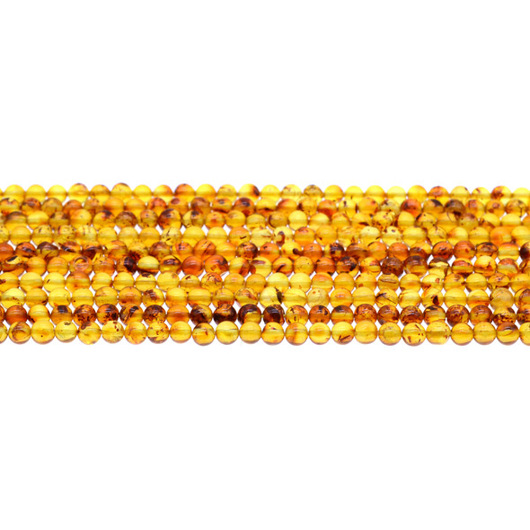 Natural Baltic Amber Round 4mm - Loose Beads (Lot RL0120)