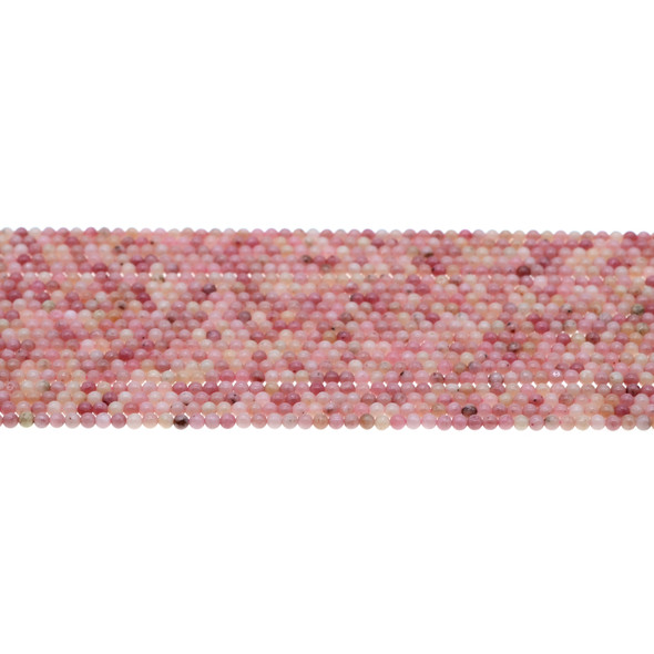 Pink Rhodonite Round 2mm - Loose Beads