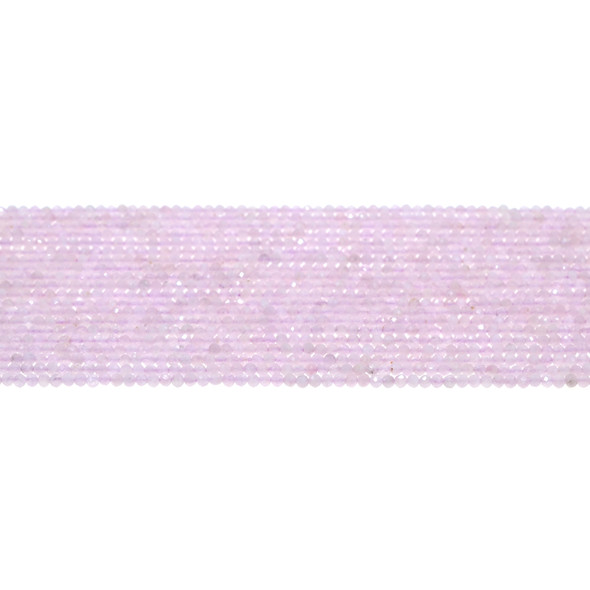 Kunzite Round Faceted Diamond Cut 2mm - Loose Beads