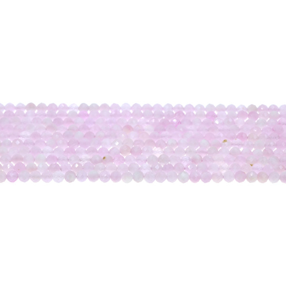Kunzite Round Faceted Diamond Cut 4mm - Loose Beads