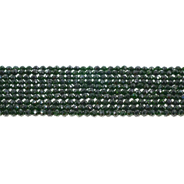Green Gold Stone Round Faceted Diamond Cut 4mm - Loose Beads