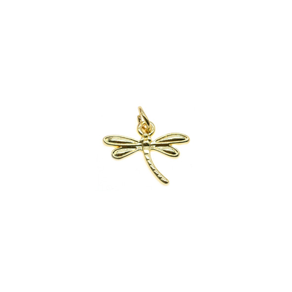 16x10mm Dragonfly Charm (Gold Plated) - 4/Pack