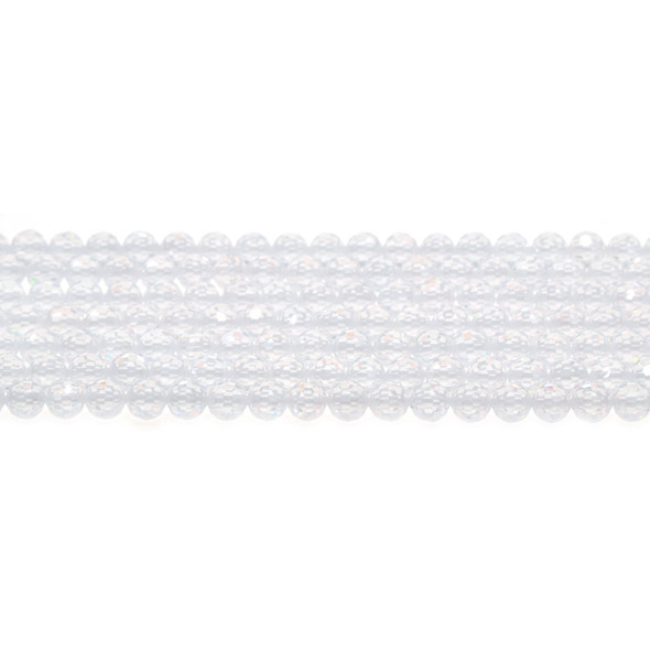 Cubic Zirconia (Crystal) Round Faceted Diamond Cut 6mm - Loose Beads