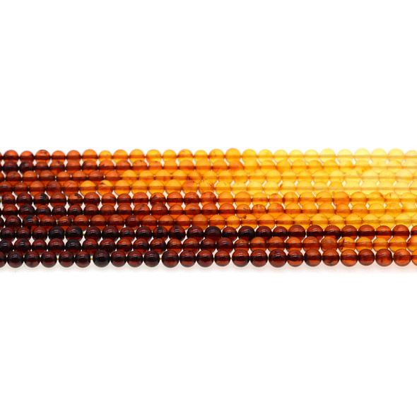 Natural Baltic Amber Round 4mm - Loose Beads (Lot RL071)