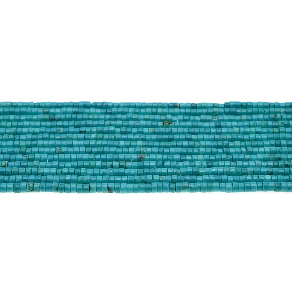 Chinese Turquoise Sliced Tube 3mm x 3mm x 2mm - Loose Beads