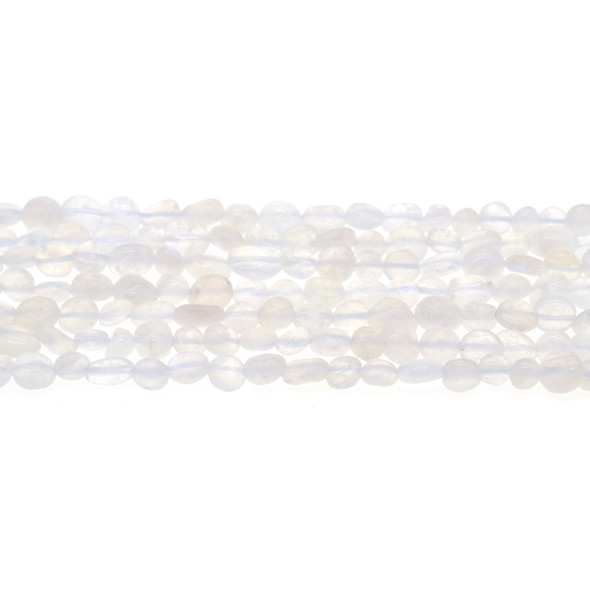 White Moon Stone Nugget Irregular 6mm x 8mm - Loose Beads