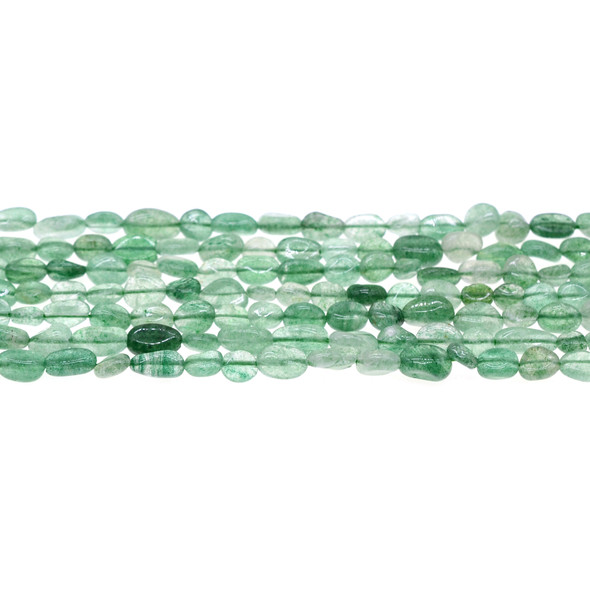 Green Strawberry Quartz Nugget Irregular 6mm x 8mm - Loose Beads
