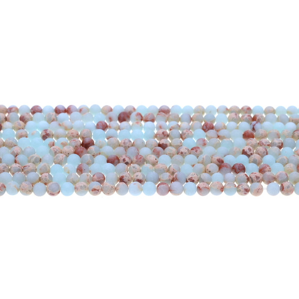 Aqua Terra Jasper Frosted Round 4mm - Loose Beads