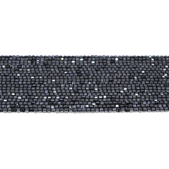 Hematite Cube Edge Faceted Diamond Cut 2.5mm - Loose Beads