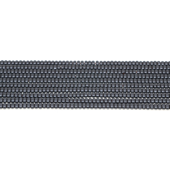 Hematite Oval Flat Side Drilled 4mm x 2mm x 2mm - Loose Beads