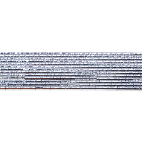 Silver Metallic Hematite Tube 3mm x 3mm x5 mm - Loose Beads