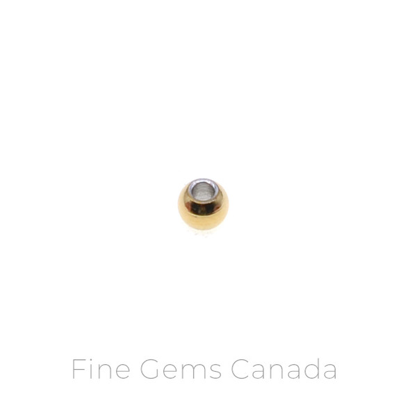 Stainless Steel - 3.0mm Plain Beads (Gold) - 200/Pack