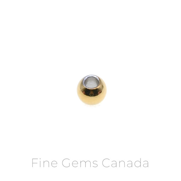 Stainless Steel - 4.0mm Plain Beads (Gold) - 100/Pack