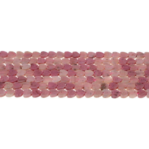 Pink Rhodonite Heart Flat 6mm x 6mm x 2mm - Loose Beads