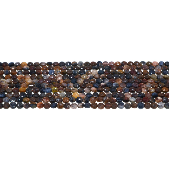Pietersite Coin Puff Faceted Diamond Cut 4mm x 4mm x 2mm - Loose Beads