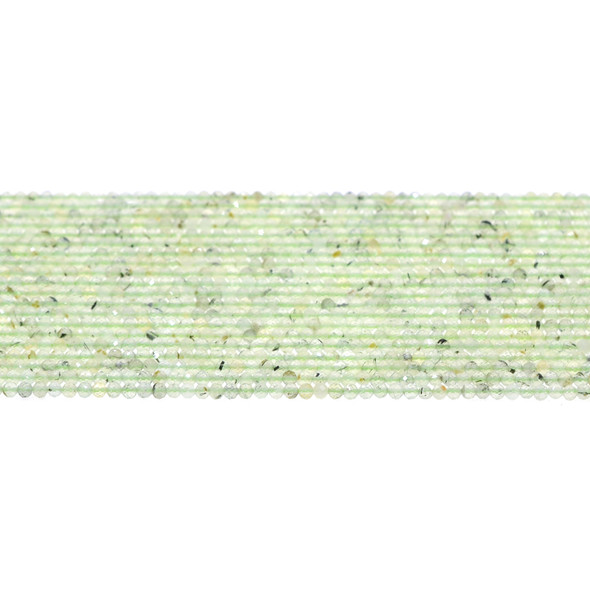 Prehnite Round Faceted Diamond Cut 2mm - Loose Beads