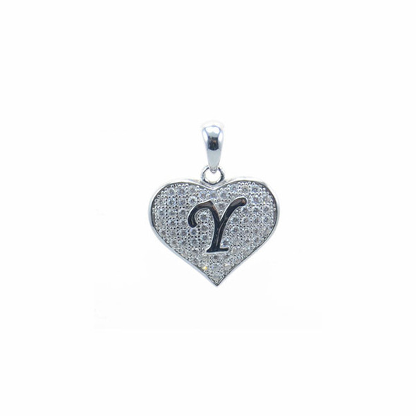 Sterling Silver Heart Y (Micro Setting)