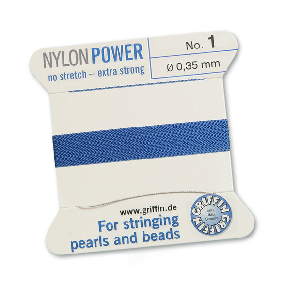Griffin NylonPower Cord 2m 1 Needle - Size 1 Blue