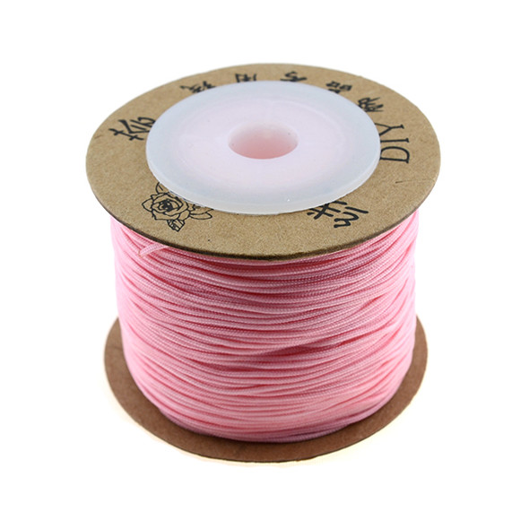 Premium Nylon Macrame Cord 0.8mm - Pink (80 Meters)