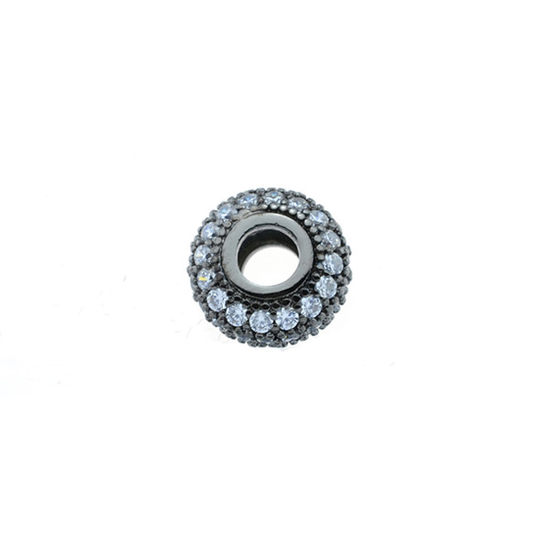 5X11mm Microset White CZ Wheel Spacer (Black Rhodium Plated)