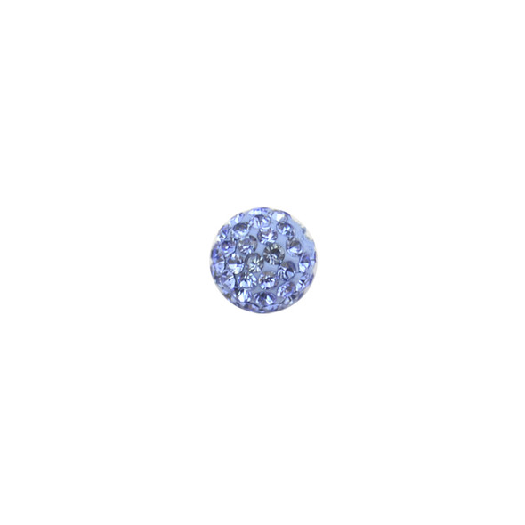 Pave Crystal Beads Light Sapphire 8MM - 6/pack