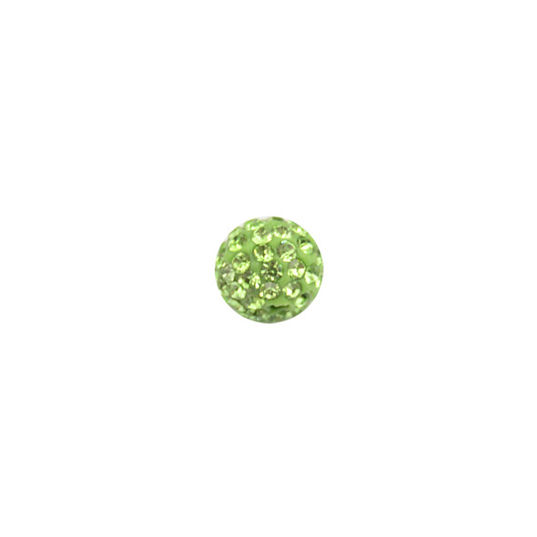 Pave Crystal Beads Peridot 8MM - 6/pack