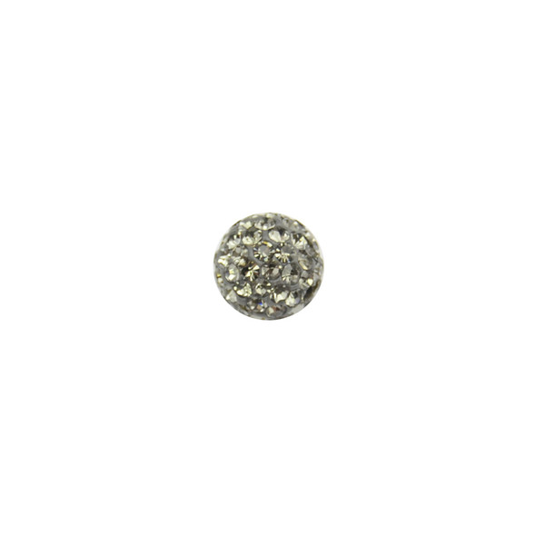 Pave Crystal Beads Black Diamond 8MM - 6/pack