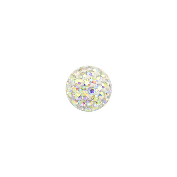 Pave Crystal Beads Crystal AB 10MM - 6/pack