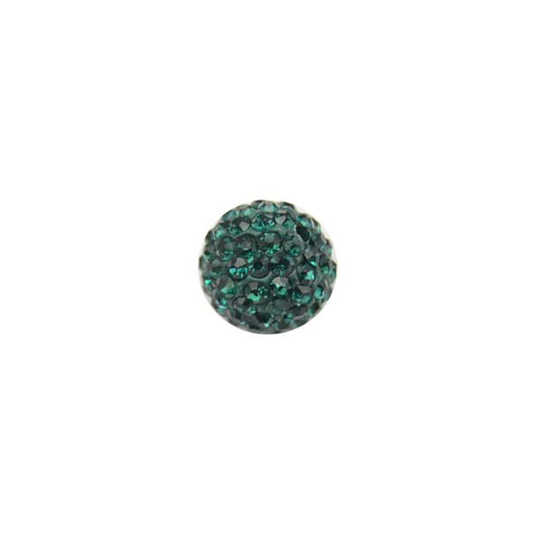 Pave Crystal Beads Emerald 10MM - 6/pack