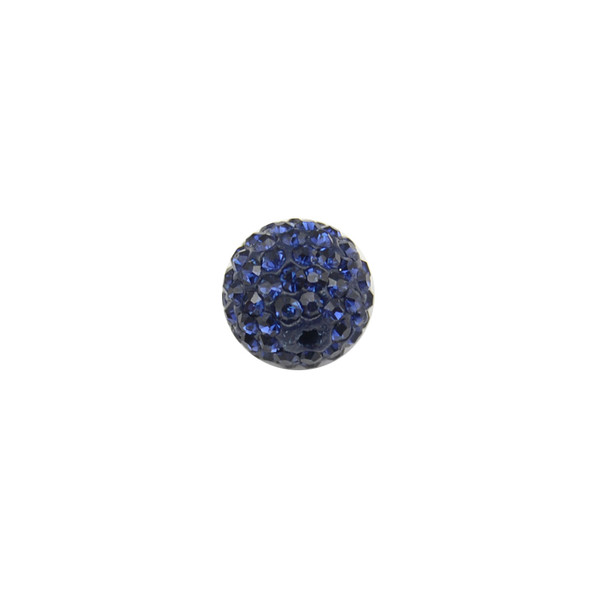 Pave Crystal Beads Montana 10MM - 6/pack