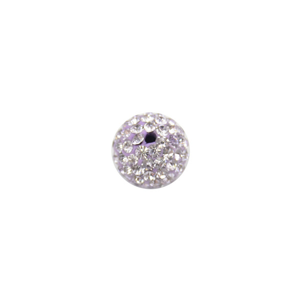 Pave Crystal Beads Violet 10MM - 6/pack